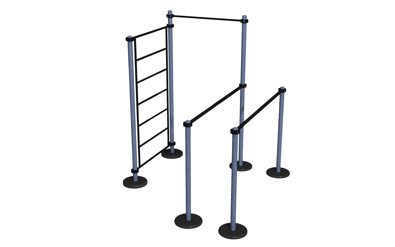COMBINED WALL, PULL AND PARALLEL BARS : 