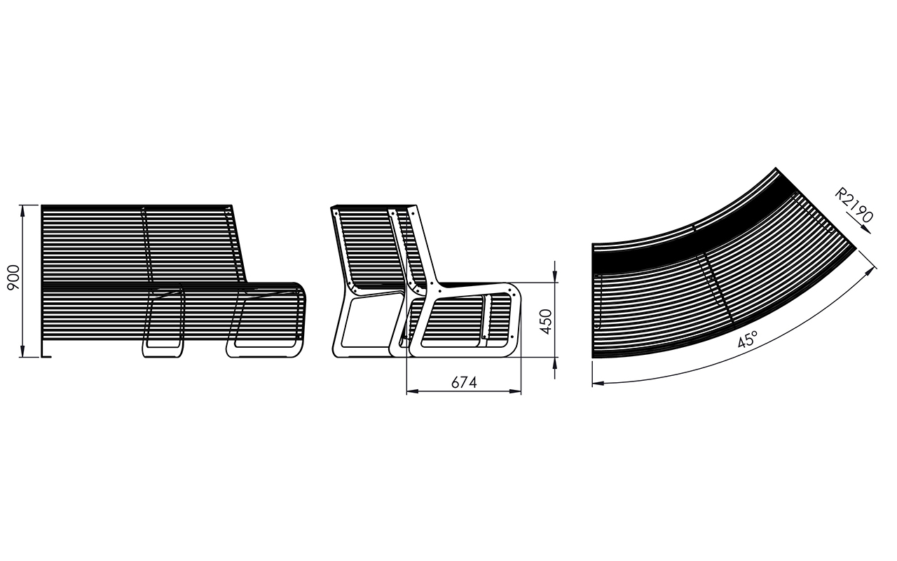 RALL ARCHED - RALL ARCHED - PANCHINE ARREDO URBANO
