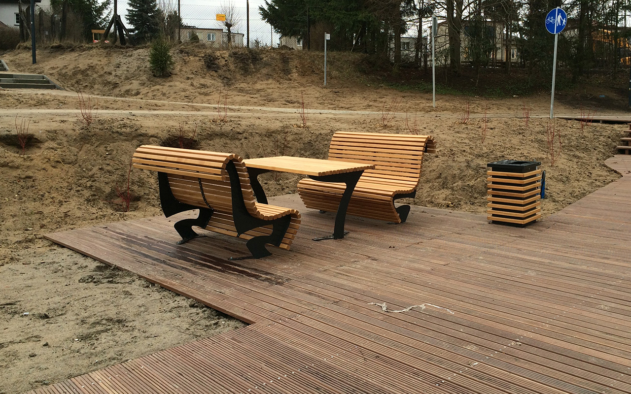 WAVE SET - WAVE SET - TAVOLO E PANCHE DA GIARDINO